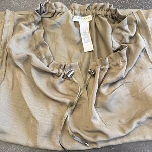 Calvin Klein Beige Ruffled Blouse